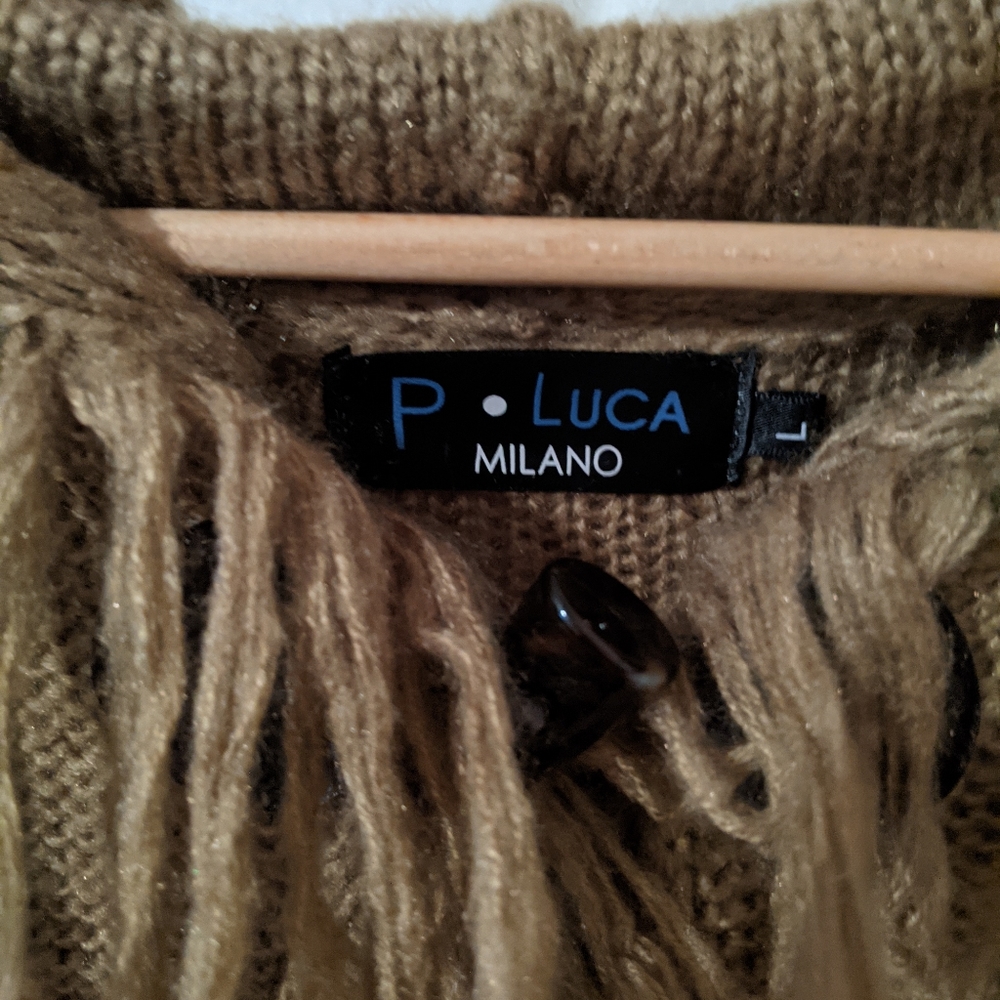 60's 70's vibe Boho fringe hooded longline sweater - Picture 3 of 8